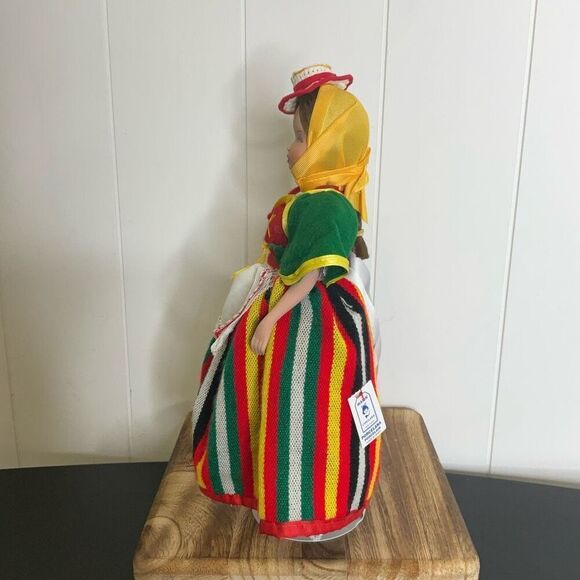 Brand New Marin Chiclana Porcelain Spanish Ethnic Dolls With Clothing Stand - Picture 11 of 12